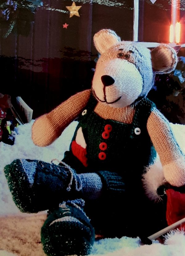 Christmas Bear toy knitting pattern by Jacquay Yaxley